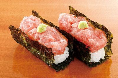 まぐろたたき海苔包み